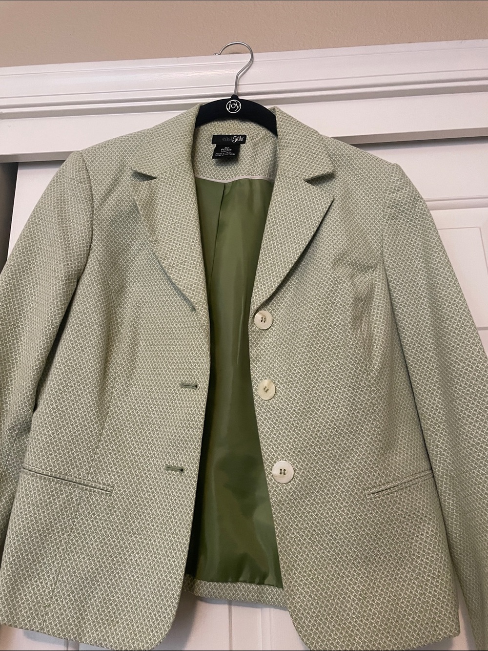 East 5th Light Sage Textured Blazer